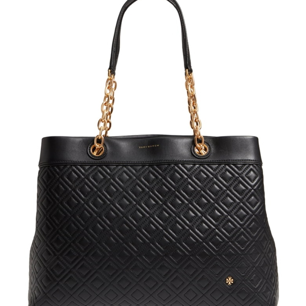 Tory Burch Fleming Triple Compartment Tote Black